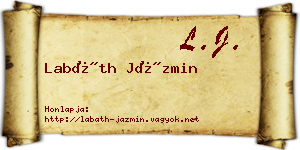 Labáth Jázmin névjegykártya